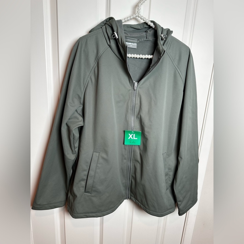 HEAT green Hooded Jacket XL - Picture 1 of 9